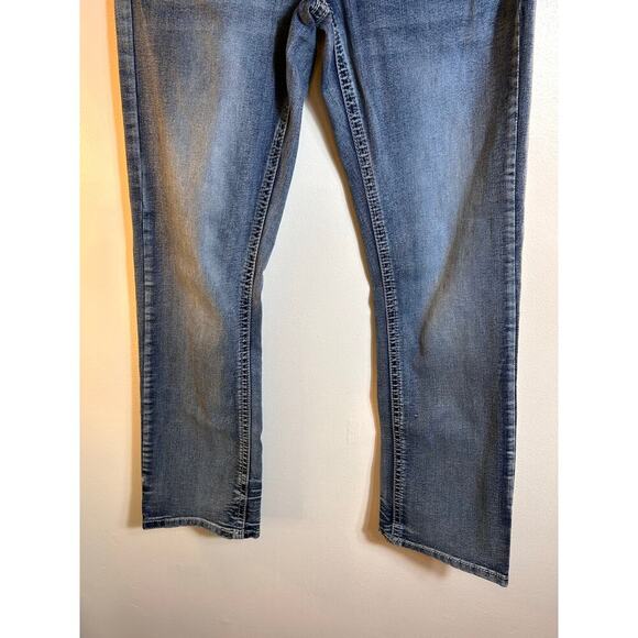 TRUE LUCK Men’s Embroidered Stretch Jeans / Size: 30-32 - Picture 6 of 9